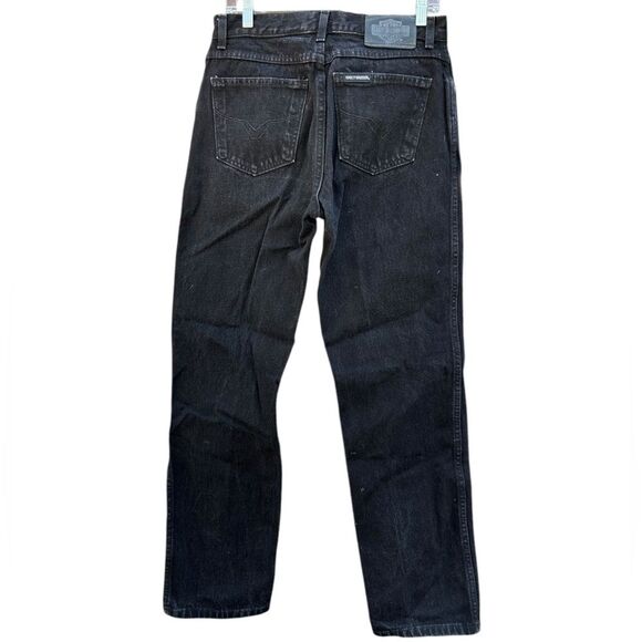 Vintage Y2K 2000s Harley-Davidson Black Straight Jeans 10 Classic Denim - Picture 1 of 8
